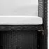  Set mobilier de exterior cu perne, 11 piese, negru, poliratan