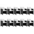  Set mobilier de exterior cu perne, 11 piese, negru, poliratan