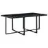 Set mobilier de exterior cu perne, 11 piese, negru, poliratan