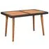  Set mobilier de exterior, 5 piese, negru și maro, poliratan