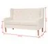  Canapea cu 2 locuri, material textil, alb crem