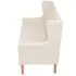  Canapea cu 2 locuri, material textil, alb crem