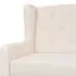  Canapea cu 2 locuri, material textil, alb crem