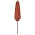  Umbrelă de soare de exterior, stâlp din lemn, cărămiziu, 270 cm