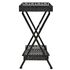  Măsuță de ceai pliabilă stil vintage negru 58x35x72 cm metal