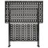  Măsuță de ceai pliabilă stil vintage negru 58x35x72 cm metal