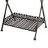 Măsuță de ceai pliabilă stil vintage negru 58x35x72 cm metal