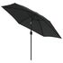  Umbrelă de soare exterior cu LED & stâlp de oțel antracit 300cm