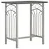  Set mobilier de bar, 3 piese, negru, lemn și oțel