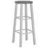  Set mobilier de bar, 3 piese, negru, lemn și oțel
