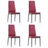  Set mobilier de bucătărie, 5 piese, roșu vin