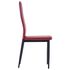  Set mobilier de bucătărie, 5 piese, roșu vin