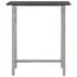  Set mobilier de bar, 3 piese, negru, lemn și oțel