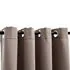  Draperii opace cu inele metalice, 2 buc, gri taupe, 140x175 cm
