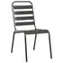  Set mobilier de exterior, 9 piese, gri închis, oțel