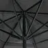  Umbrelă de soare de exterior, stâlp aluminiu, antracit, 600 cm