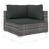  Set mobilier de grădină cu perne, 5 piese, gri, poliratan