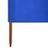  Paravan anti-vânt cu 6 panouri, azur, 800 x 80 cm, textil