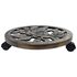  Suporturi de plante cu role, 6 buc., bronz, 38 cm, plastic
