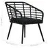  Set mobilier de bistro, 3 piese, negru, poliratan