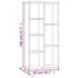  Bibliotecă, gri beton, 50 x 25 x 106 cm, lemn prelucrat