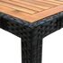  Set mobilier de exterior cu perne, 9 piese, negru, poliratan