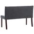  Bancă, gri, 120 cm, velur ecologic