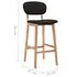  Scaune de bar, 2 buc., negru, material textil