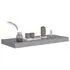 Rafturi de perete suspendate, 2 buc., gri, 60x23,5x3,8 cm, MDF