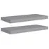  Rafturi de perete suspendate, 2 buc., gri, 60x23,5x3,8 cm, MDF