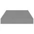  Rafturi de perete, 4 buc., gri extralucios, 40x23x3,8 cm, MDF