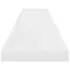  Rafturi de perete, 4 buc., alb extralucios, 120x23,5x3,8 cm MDF