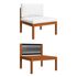  Set mobilier de grădină cu perne, 2 piese, lemn masiv acacia