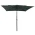  Umbrelă de soare 3 niveluri, stâlp aluminiu, verde, 2,5x2,5 m