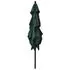  Umbrelă de soare 3 niveluri, stâlp aluminiu, verde, 2,5x2,5 m