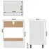  Dulap pentru cuptor Lyon, alb, 60x46x81,5 cm, lemn prelucrat