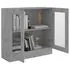  Dulap cu vitrină, gri beton, 82,5x30,5x80 cm, lemn prelucrat