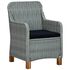  Set mobilier de exterior cu perne,7 piese,gri deschis,poliratan