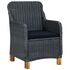  Set mobilier exterior cu perne, 9 piese, gri închis, poliratan