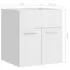  Set mobilier de baie, 2 piese, alb extralucios, lemn prelucrat