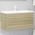  Set mobilier baie, 2 piese, stejar Sonoma, PAL 