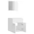  Set mobilier de baie, 2 piese, alb extralucios, lemn prelucrat