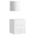  Set mobilier de baie, 2 piese, alb extralucios, lemn prelucrat