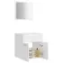  Set mobilier de baie, 2 piese, alb extralucios, lemn prelucrat