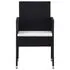  Set mobilier de grădină, 5 piese, negru