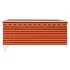  Copertină retractabilă manual cu stor, portocaliu&maro, 3x2,5 m  