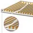  Copertină retractabilă manual cu LED, galben și alb, 500x350 cm
