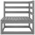  Set mobilier de grădină, 9 piese, gri, lemn masiv de pin