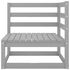  Set mobilier de grădină, 10 piese, gri, lemn masiv de pin