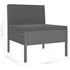  Set mobilier de grădină cu perne, 9 piese, negru, poliratan